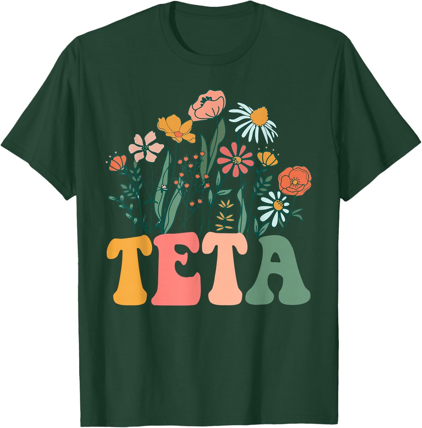 New TETA Wildflower First Birthday & Baby Shower T-Shirt - T-Shirt | Forest