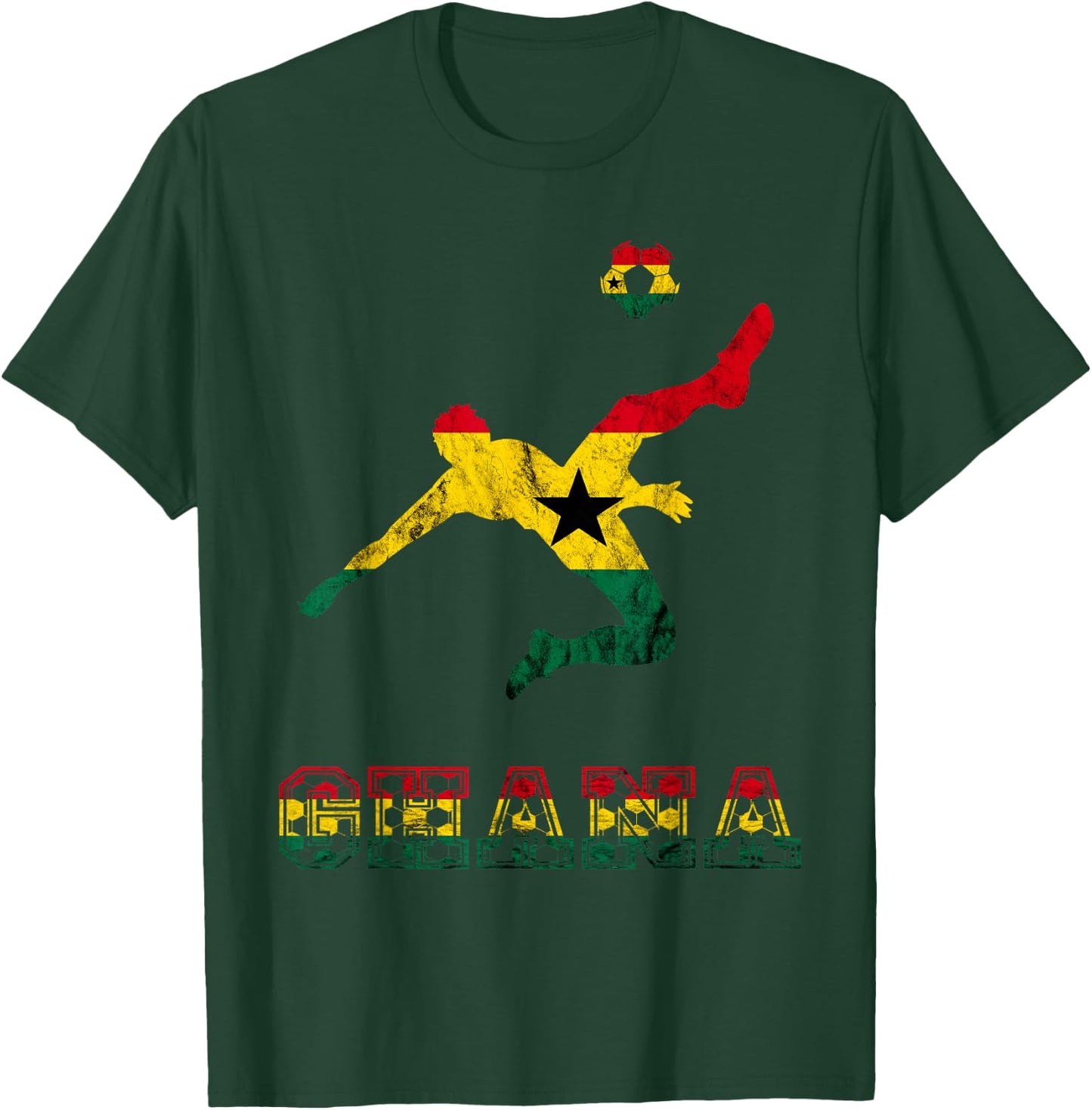 Ghana Evolution Ghana Flag Ghana Soccer Player Ghanese Pride T-Shirt - T-Shirt | Forest