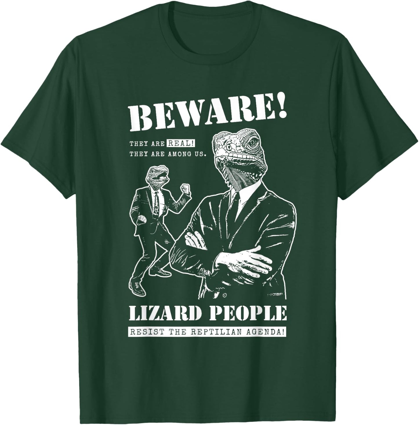 UFO Nerds Lizard People - Women, Sci-Fi & Fantasy Enthusiasts - Black - Small - Short Sleeve T-Shirt - T-Shirt | Forest
