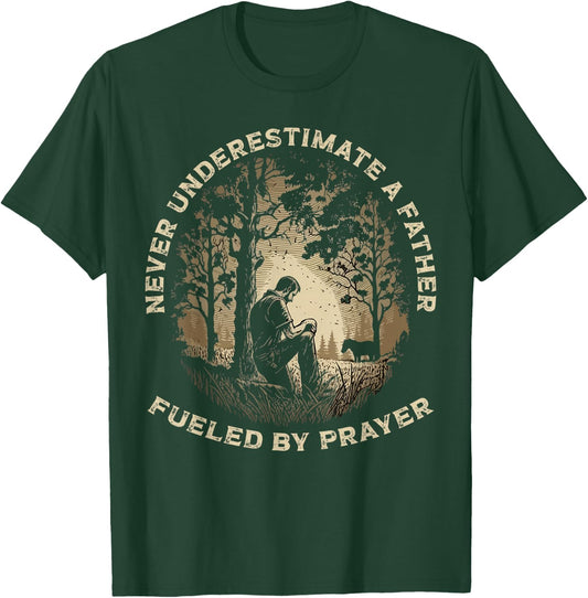 Best Dad Ever Religious Prayer Warrior Christian Fathers Day T-Shirt - T-Shirt | Forest