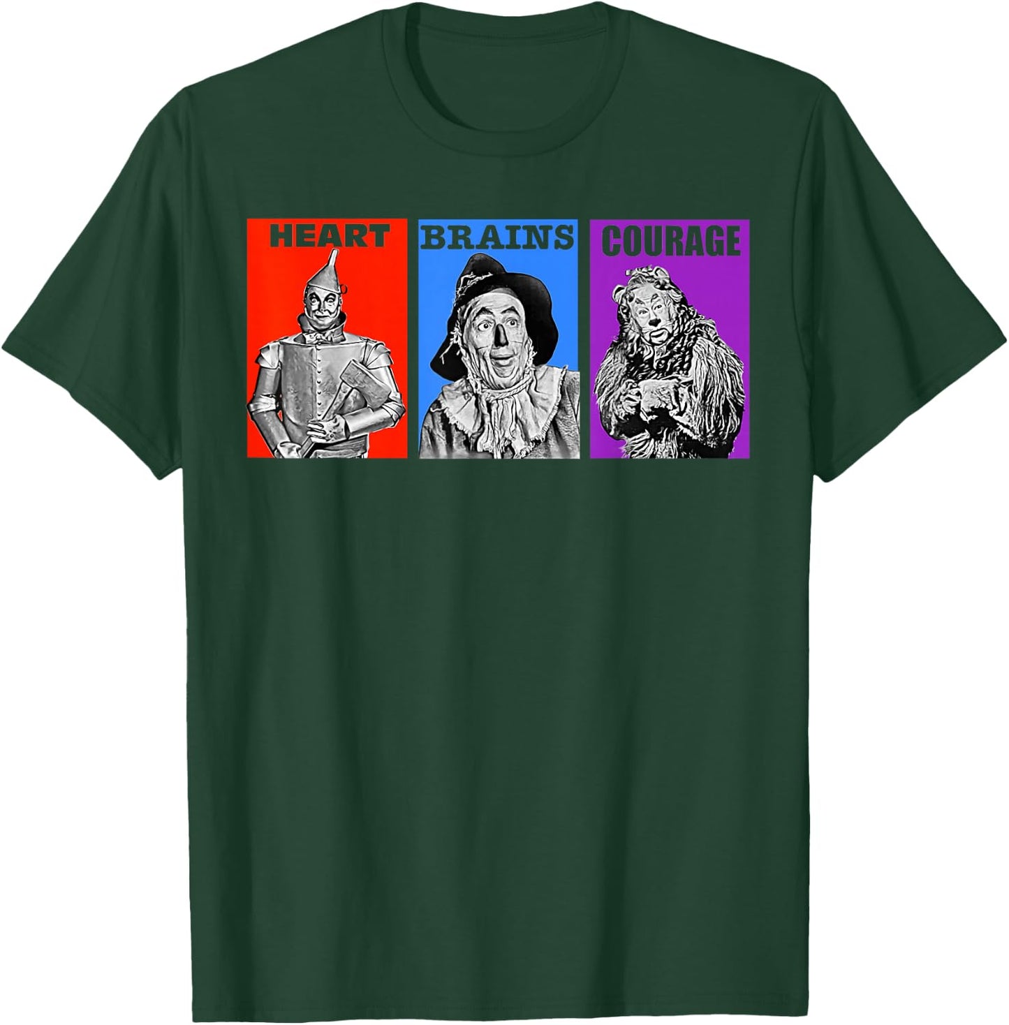 Heart Brains Courage T-Shirt - T-Shirt | Forest