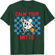 Calm Your Mitts Baseball Player Funny Baseball Game Joke T-Shirt - T-Shirt | Forest