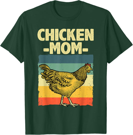 Cool Chicken Mom Art Chicken Farmer Poultry Farm T-Shirt - T-Shirt | Forest