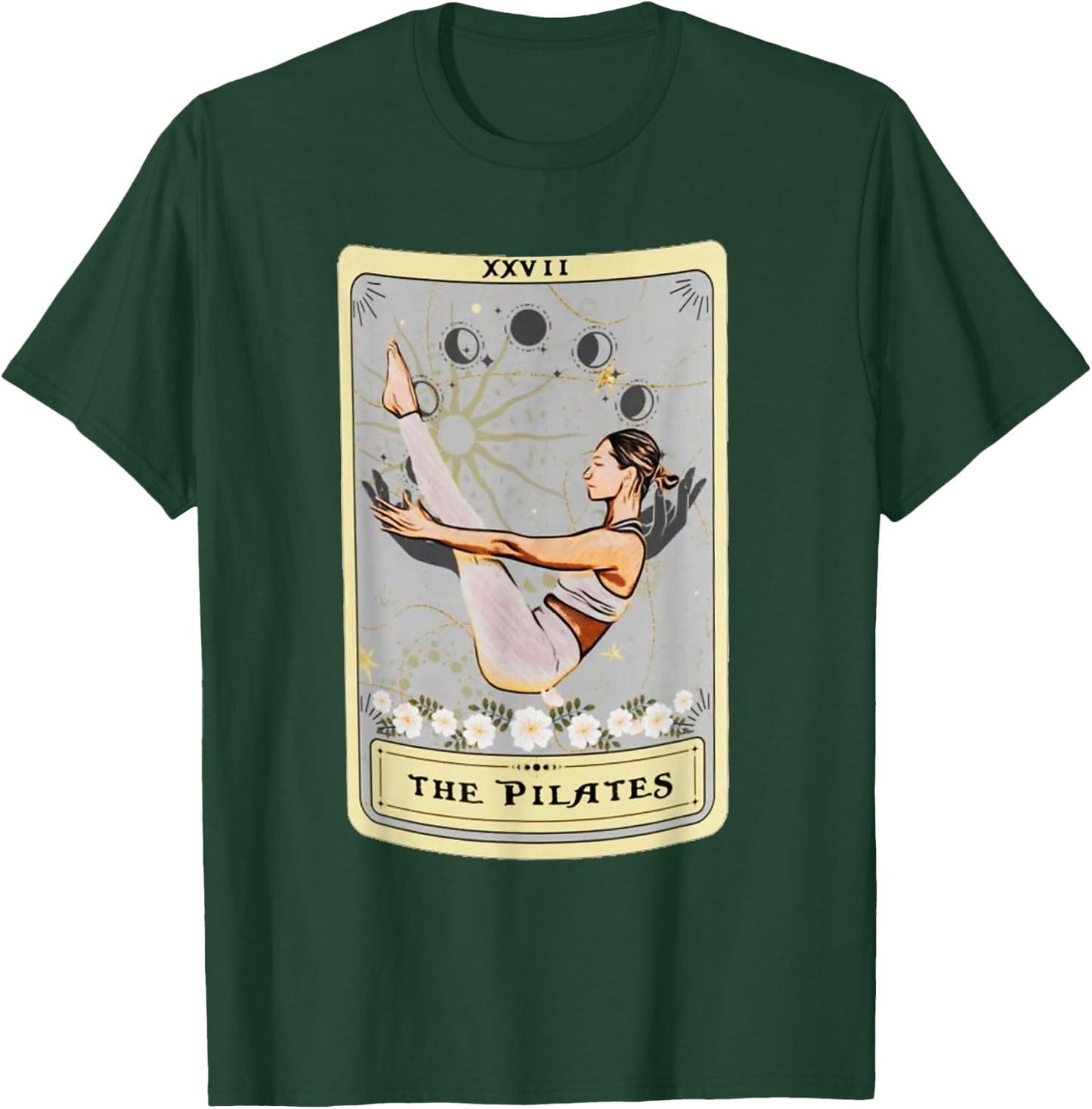 The Pilates Tarot Card Women's -Kids Vintage Black Cartoon T-Shirt - T-Shirt | Forest