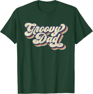 Groovy Dad Retro 70s Aesthetic Style Men T-Shirt - T-Shirt | Forest