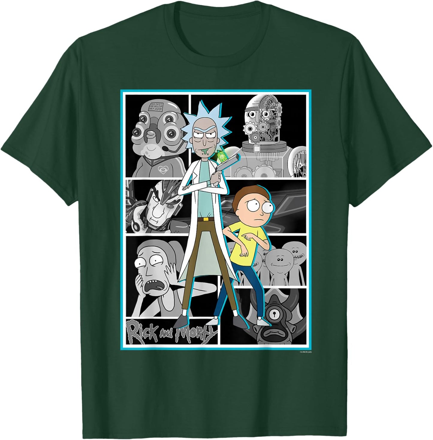 Rick and Morty Characters Adult Cartoon Fashion T-Shirt - T-Shirt | Forest