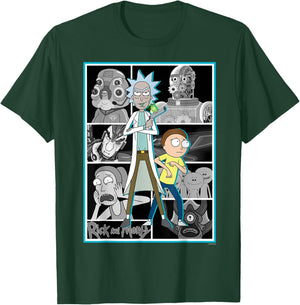 Rick and Morty Characters Adult Cartoon Fashion T-Shirt - T-Shirt | Forest