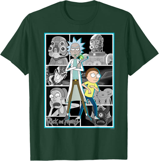 Rick and Morty Characters Adult Cartoon Fashion T-Shirt - T-Shirt | Forest