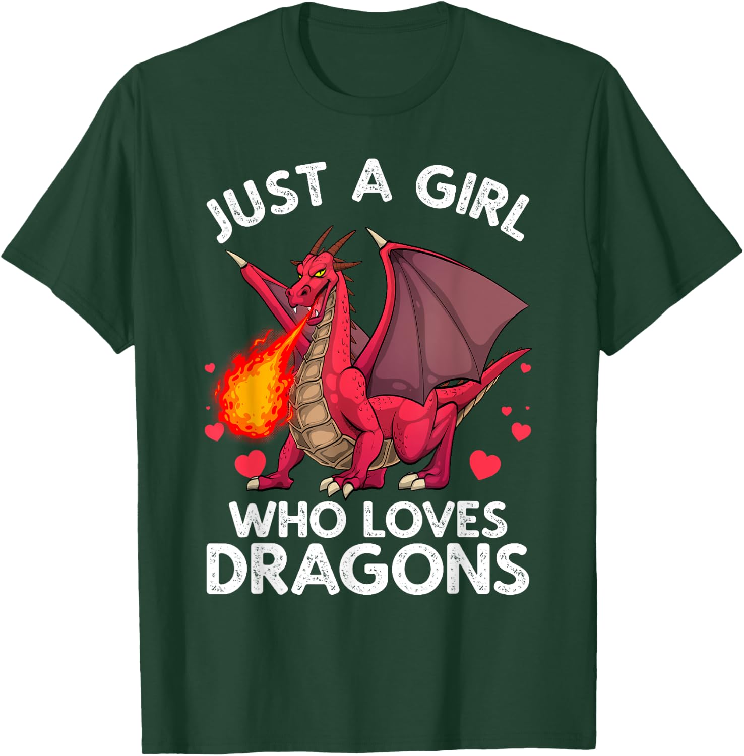 Cool Dragon Girls Dragons Mythical Dragon Lovers T-Shirt - T-Shirt | Forest