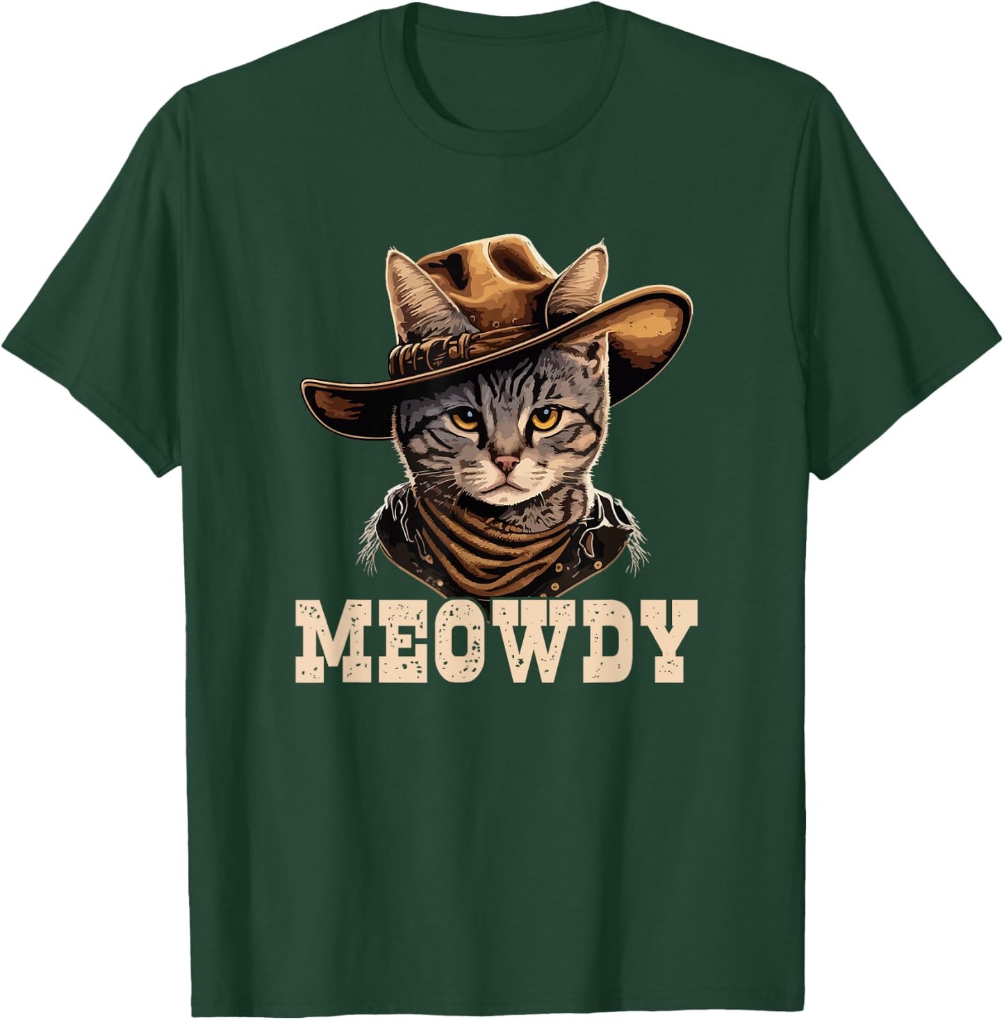 Cowboy Cat Meowdy T-Shirt - T-Shirt | Forest