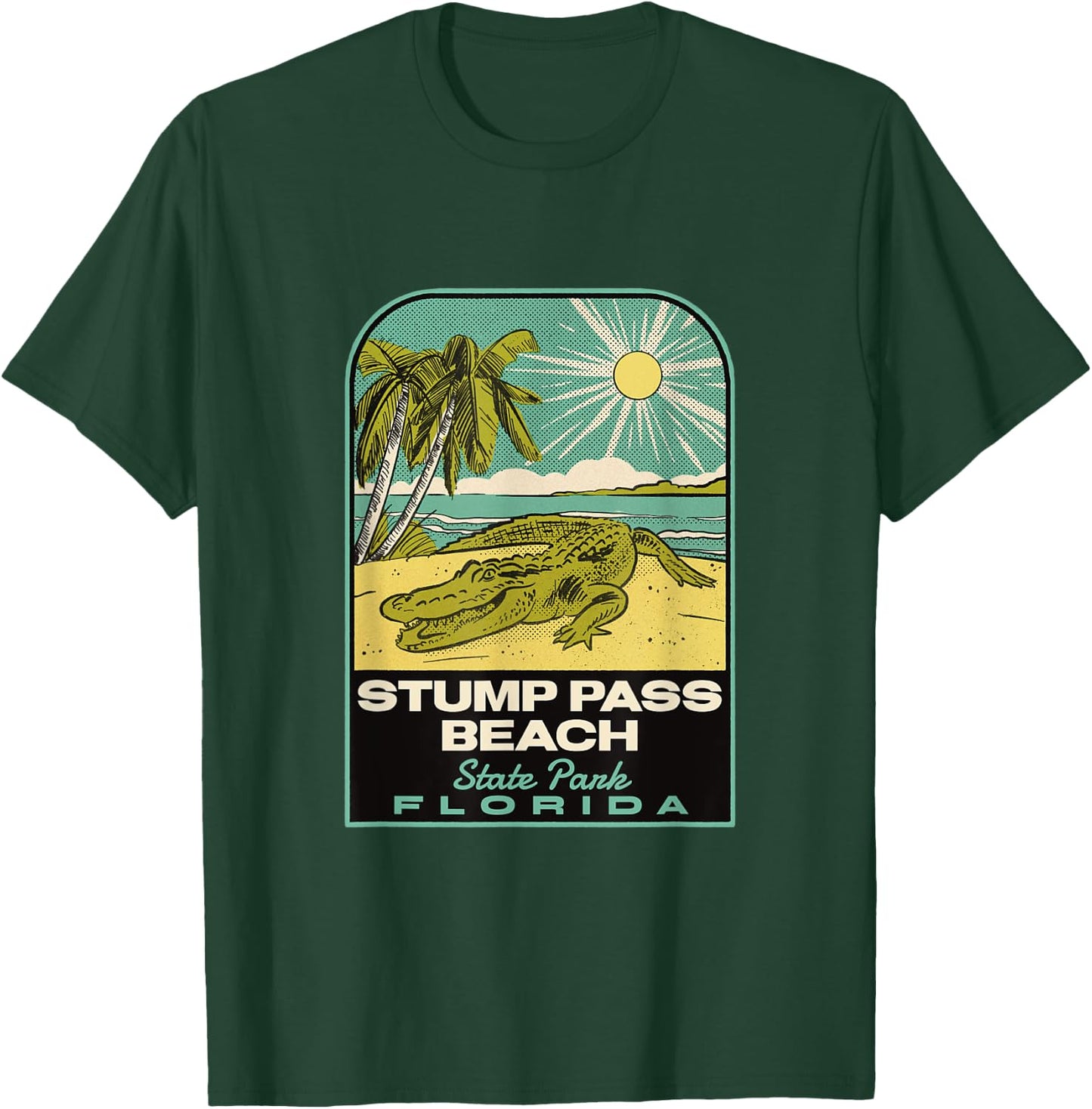 Stump Pass State Park FL Vintage Travel T-Shirt - T-Shirt | Forest