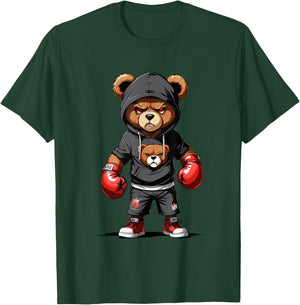 Teddy Bear Gangster Boxer with Hip Hop Street Clothes T-Shirt - T-Shirt | Forest