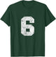 Vintage Lucky Number 6 Birthday Sports Player Team Athlete T-Shirt - T-Shirt | Forest