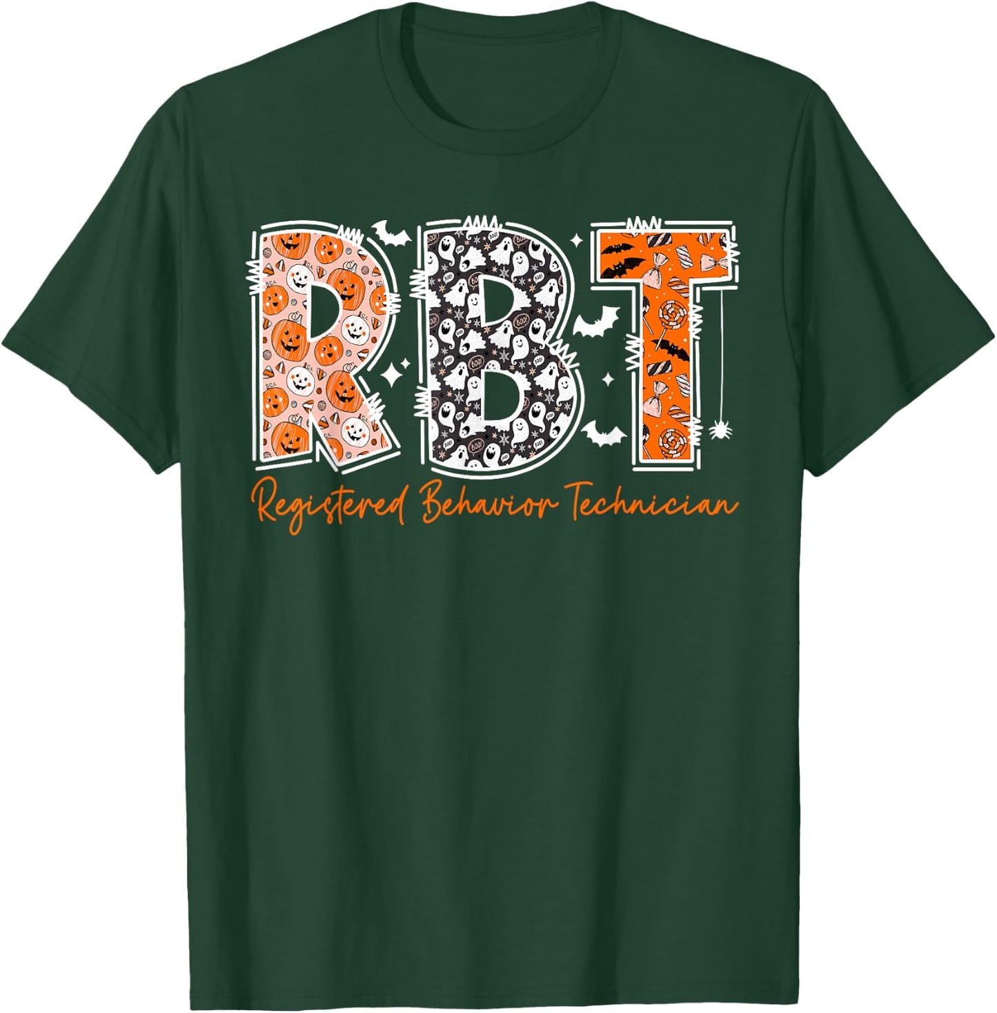 Funny RBT Halloween Registered Behavior Technician Halloween T-Shirt - T-Shirt | Forest