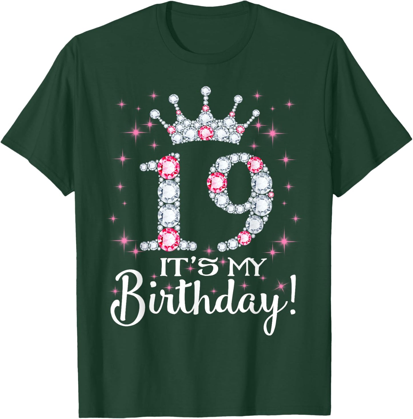 19 It's My Birthday 2002 19th Birthday Gift Teen Girls T-Shirt - T-Shirt | Forest