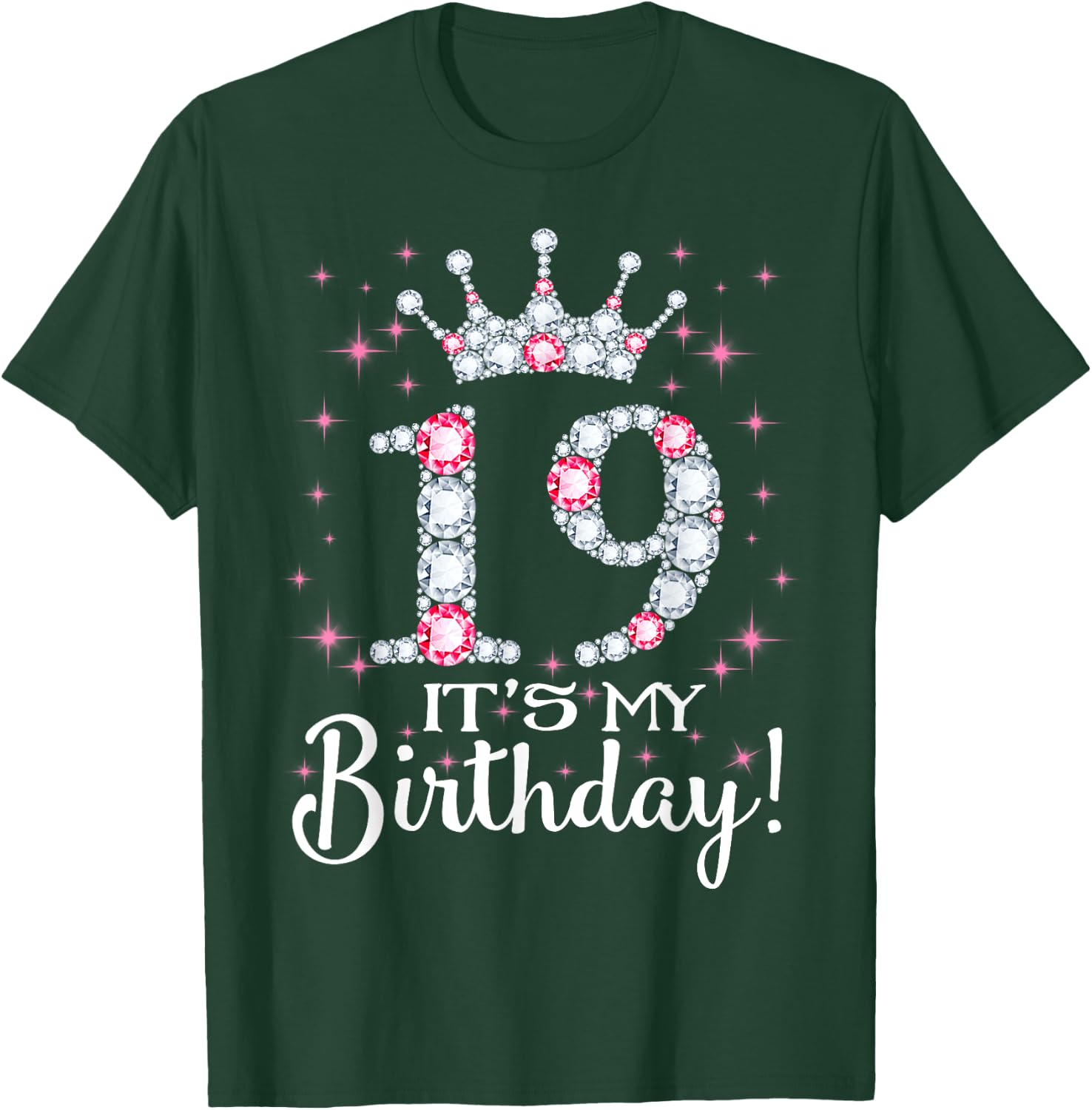 19 It's My Birthday 2002 19th Birthday Gift Teen Girls T-Shirt - T-Shirt | Forest