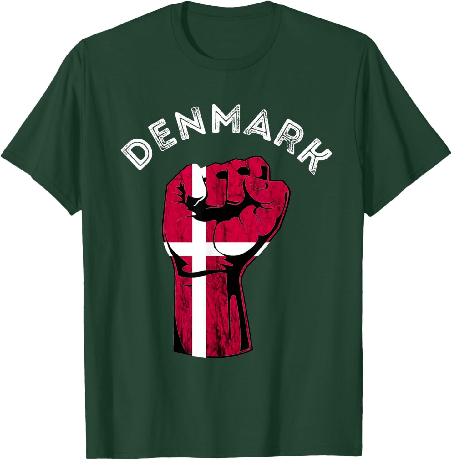 Denmark Handfist Power Denmark Flag Dansk Danish Roots T-Shirt - T-Shirt | Forest