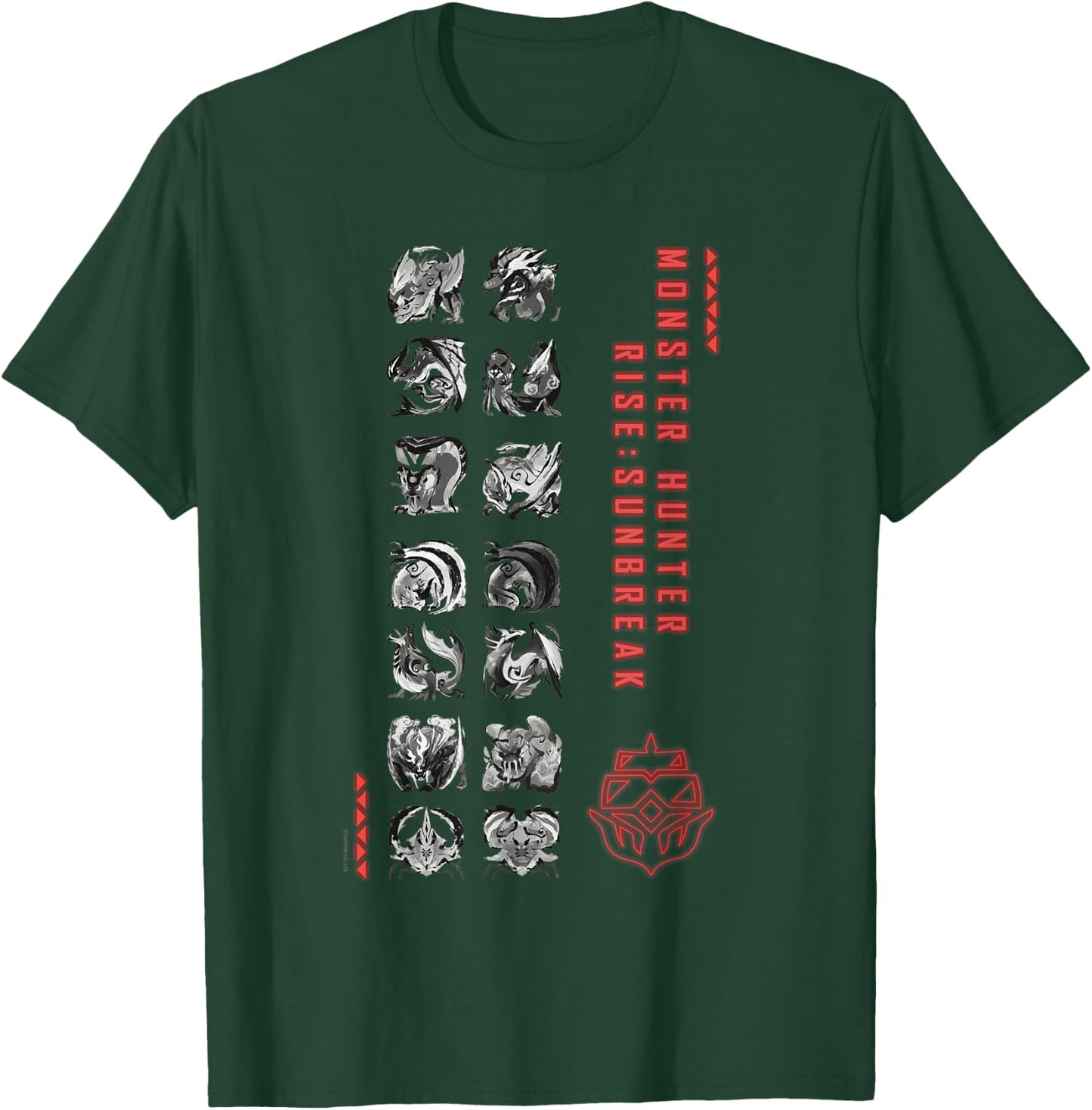 Monster Hunter Rise：SUNBREAK Gaming Design Small T-Shirt - T-Shirt | Forest