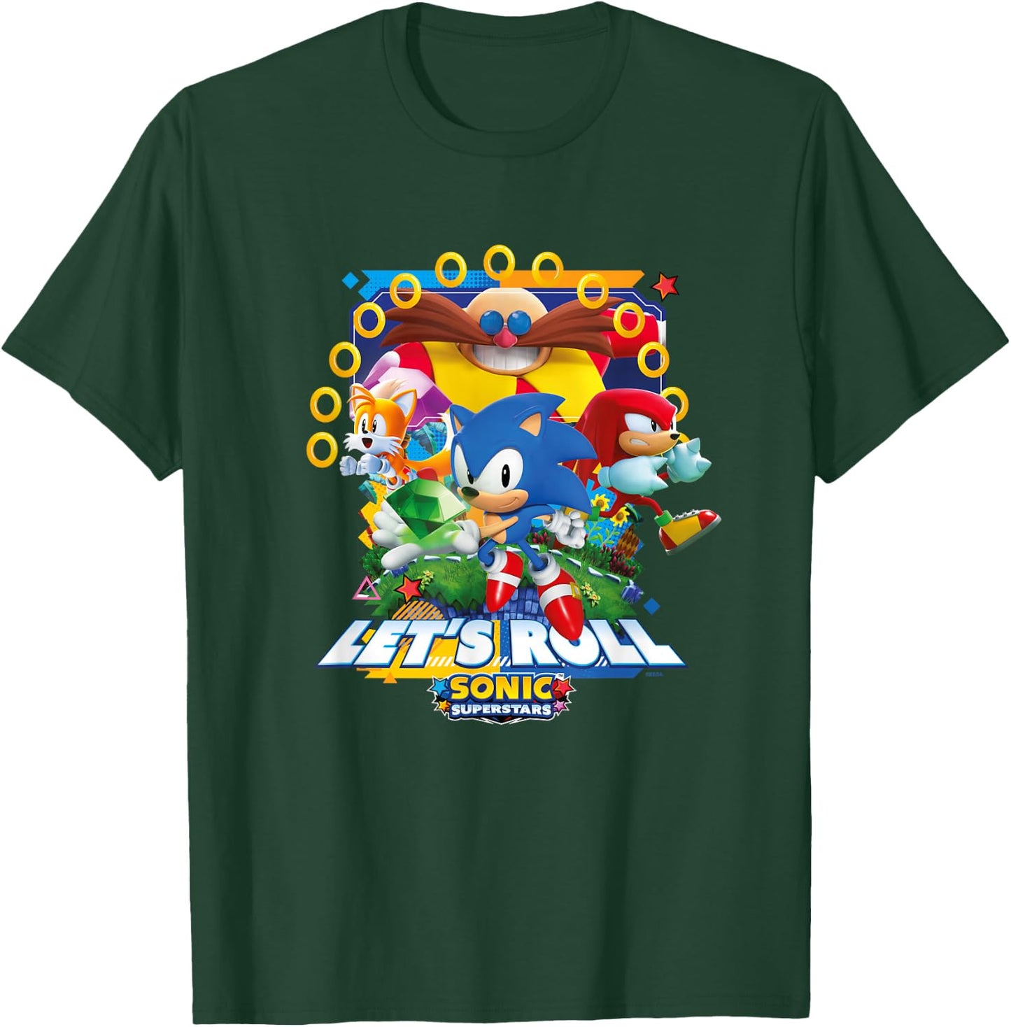 Sonic the Hedgehog, Sonic Superstars - "Let's Roll!" T-Shirt - T-Shirt | Forest