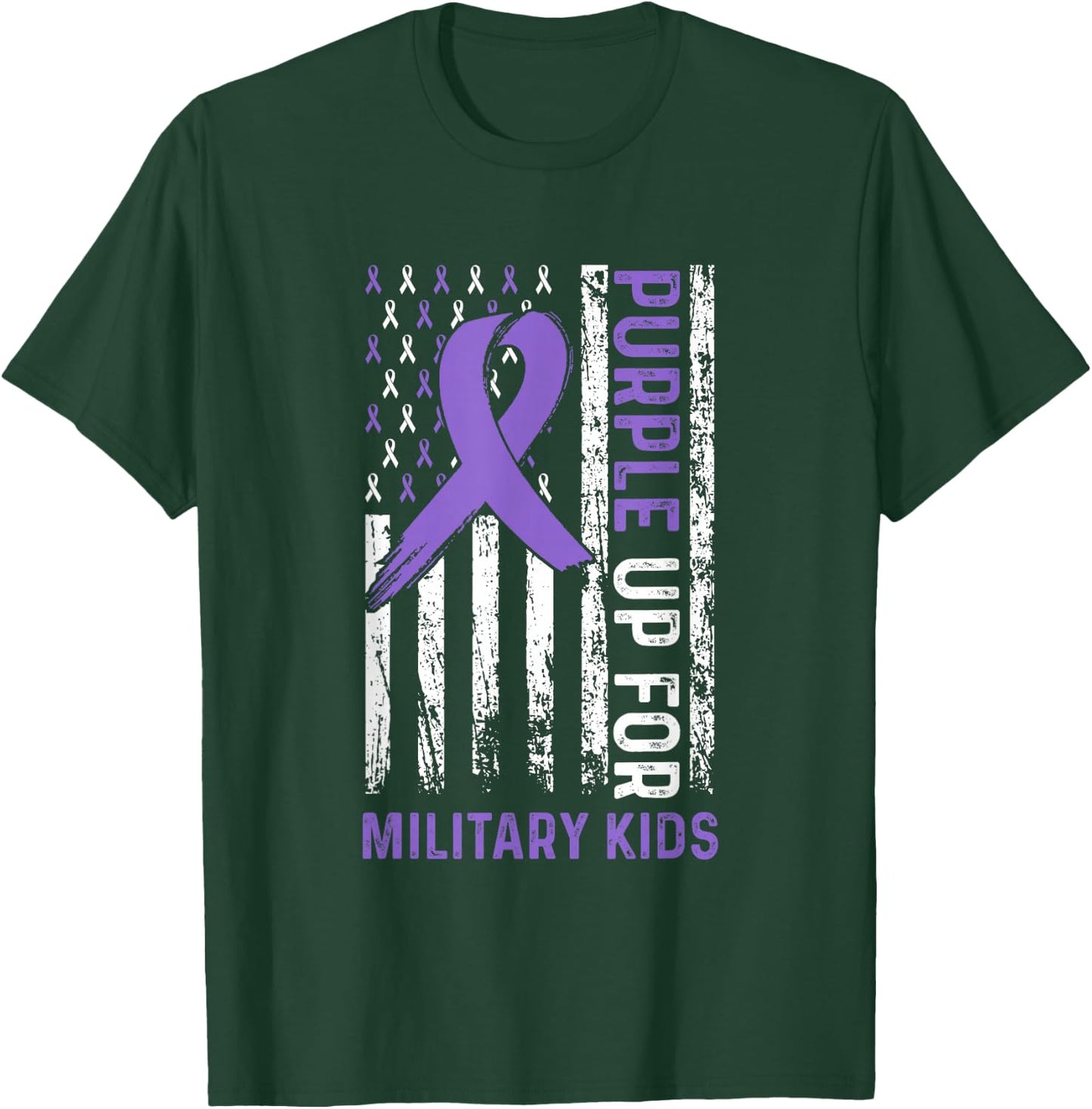 Purple Up for Military Kids - Purple Up For Military Kids T-Shirt - T-Shirt | Forest