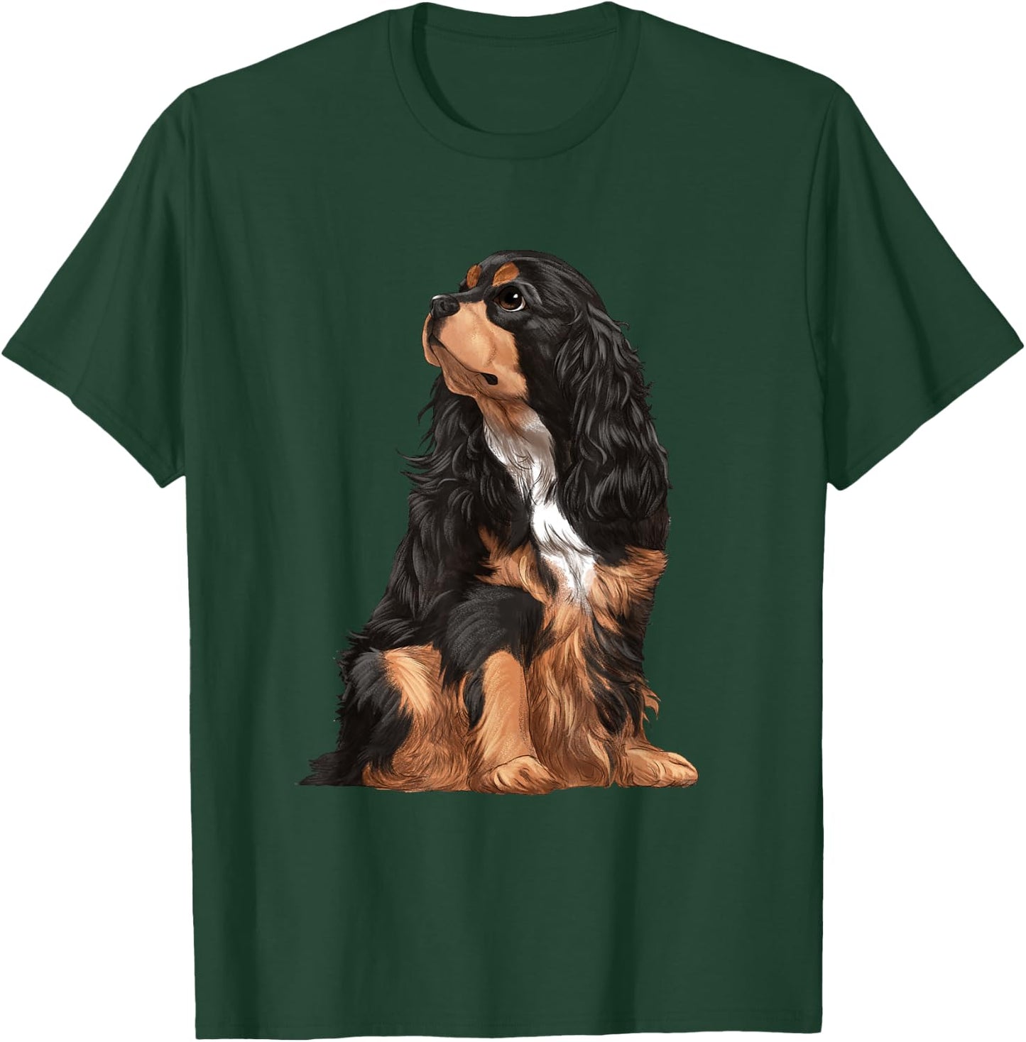 Sitting Dog Cavalier King Charles Spaniel T-Shirt - T-Shirt | Forest