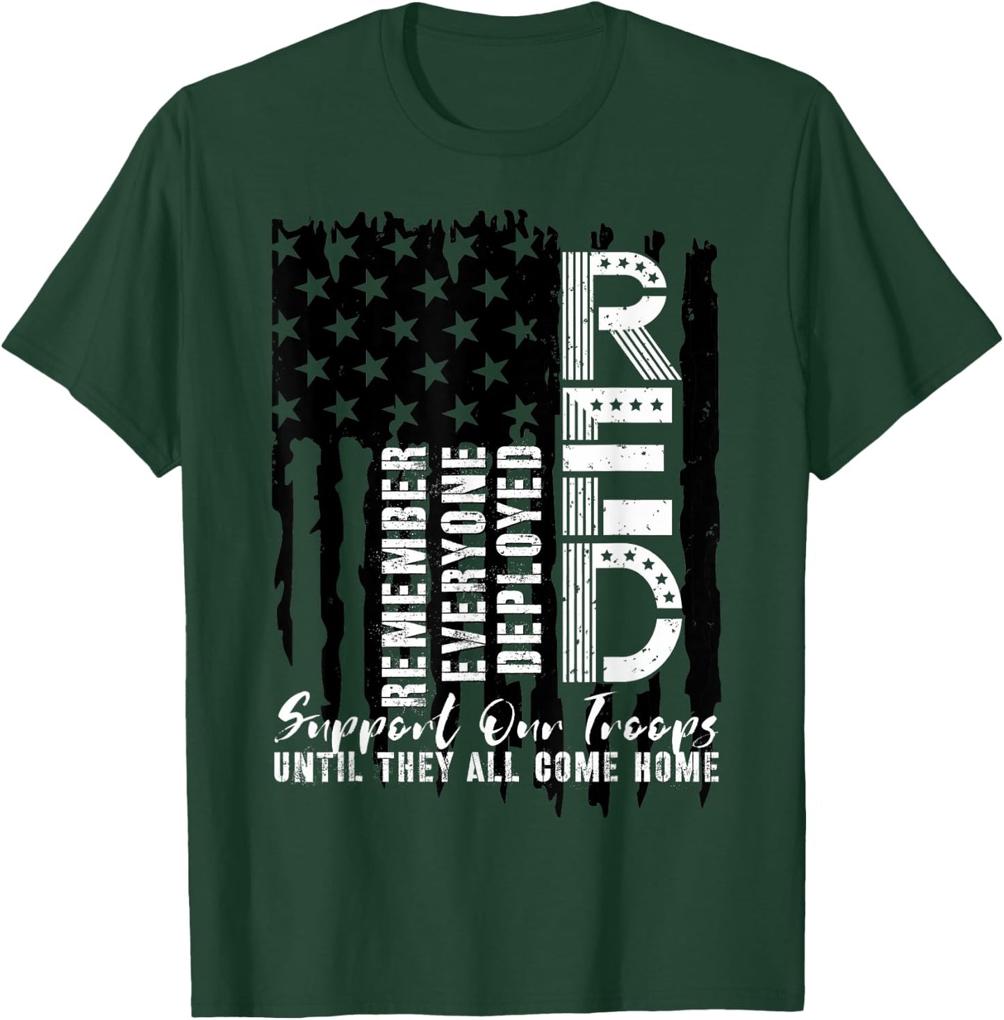 On Friday We Wear Red Friday Military Support troops US Flag T-Shirt - T-Shirt | Forest