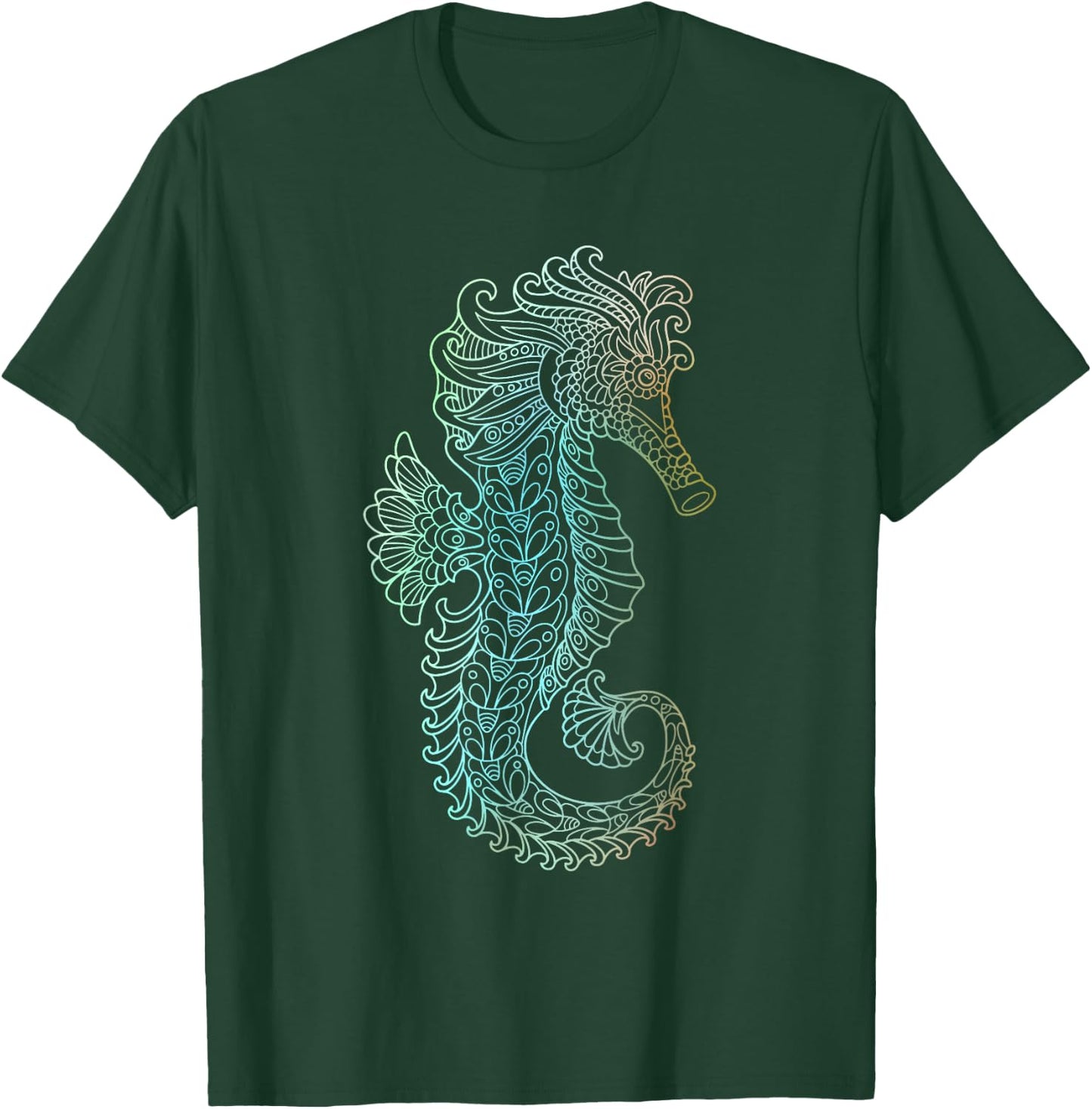Seahorse Aquatic Design - Underwater Sea Ocean Animal Lover T-Shirt - T-Shirt | Forest