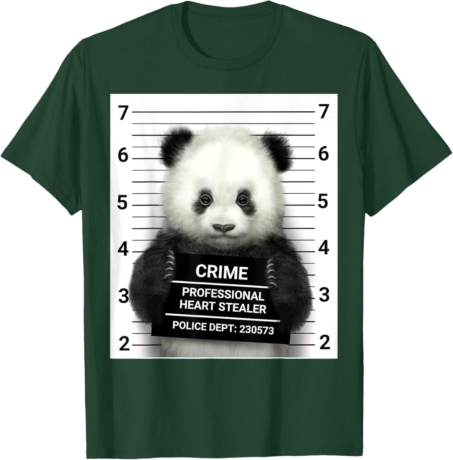 Panda Crime Professional Heart Stealer Police Dept 230573 T-Shirt - T-Shirt | Forest
