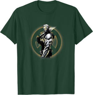 Marvel X-Men Cable Sideview Epic Retro Portrait T-Shirt - T-Shirt | Forest