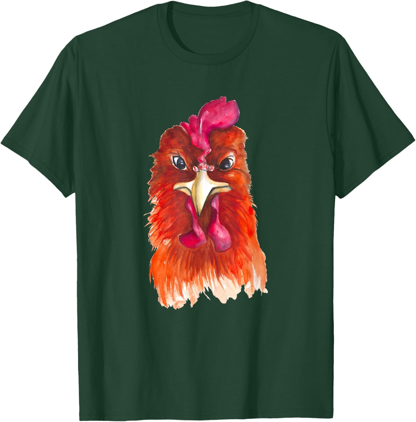 Funny Chicken Farmer design women men angry rooster T-Shirt - T-Shirt | Forest