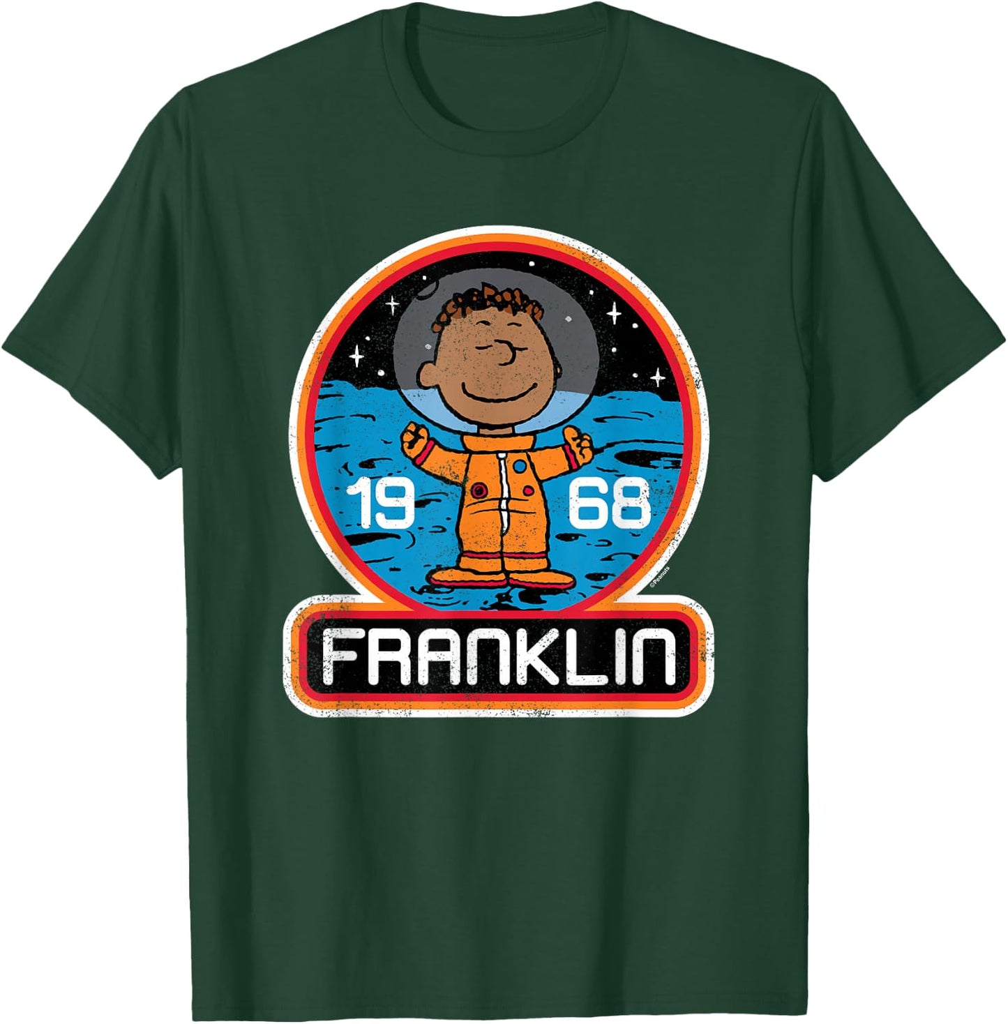 Peanuts - Franklin Armstrong Astronaut Space Badge 1968 T-Shirt - T-Shirt | Forest