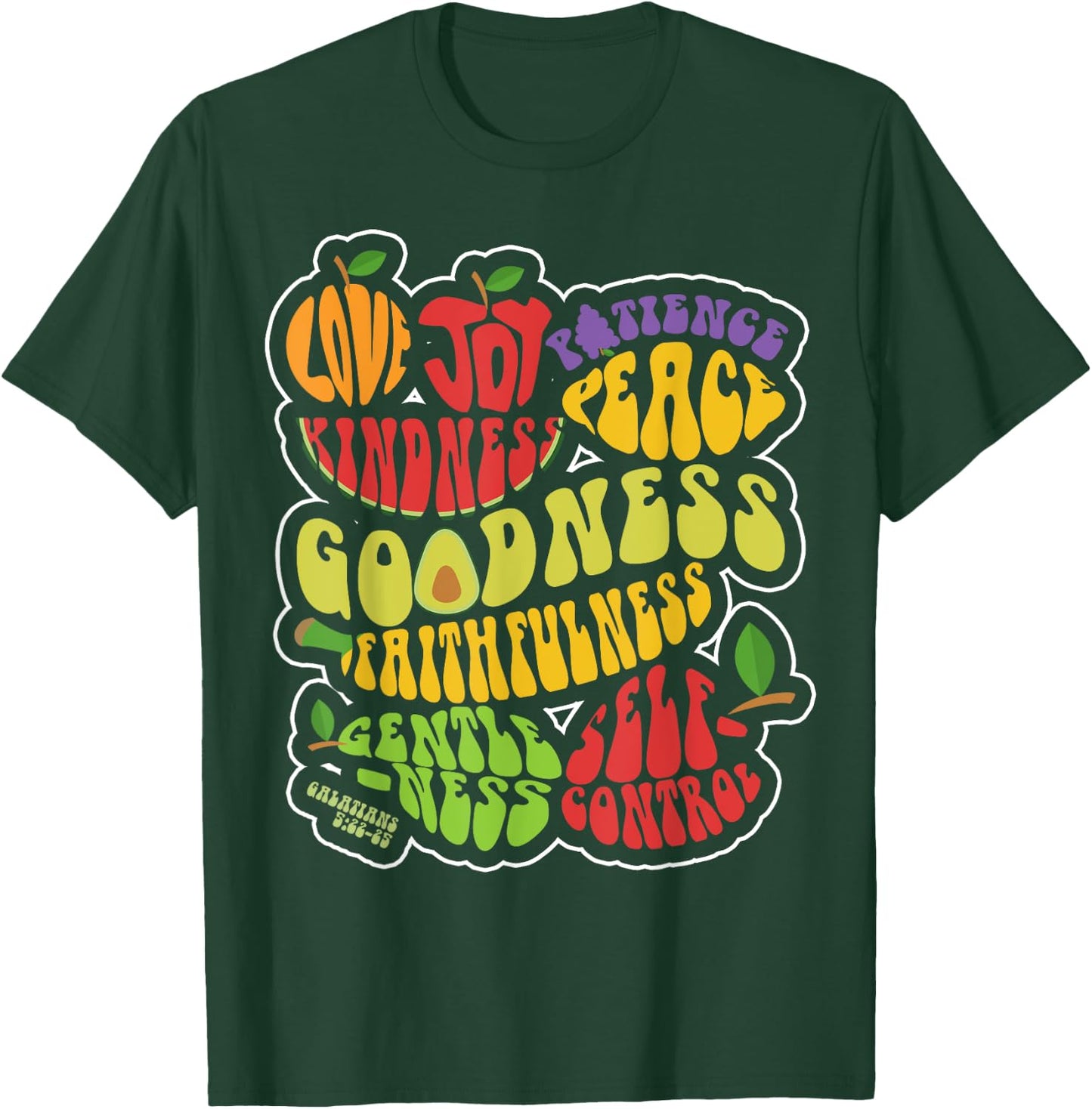 Awesome Galatians Fruit Of The Spirit Religious Verses T-Shirt - T-Shirt | Forest