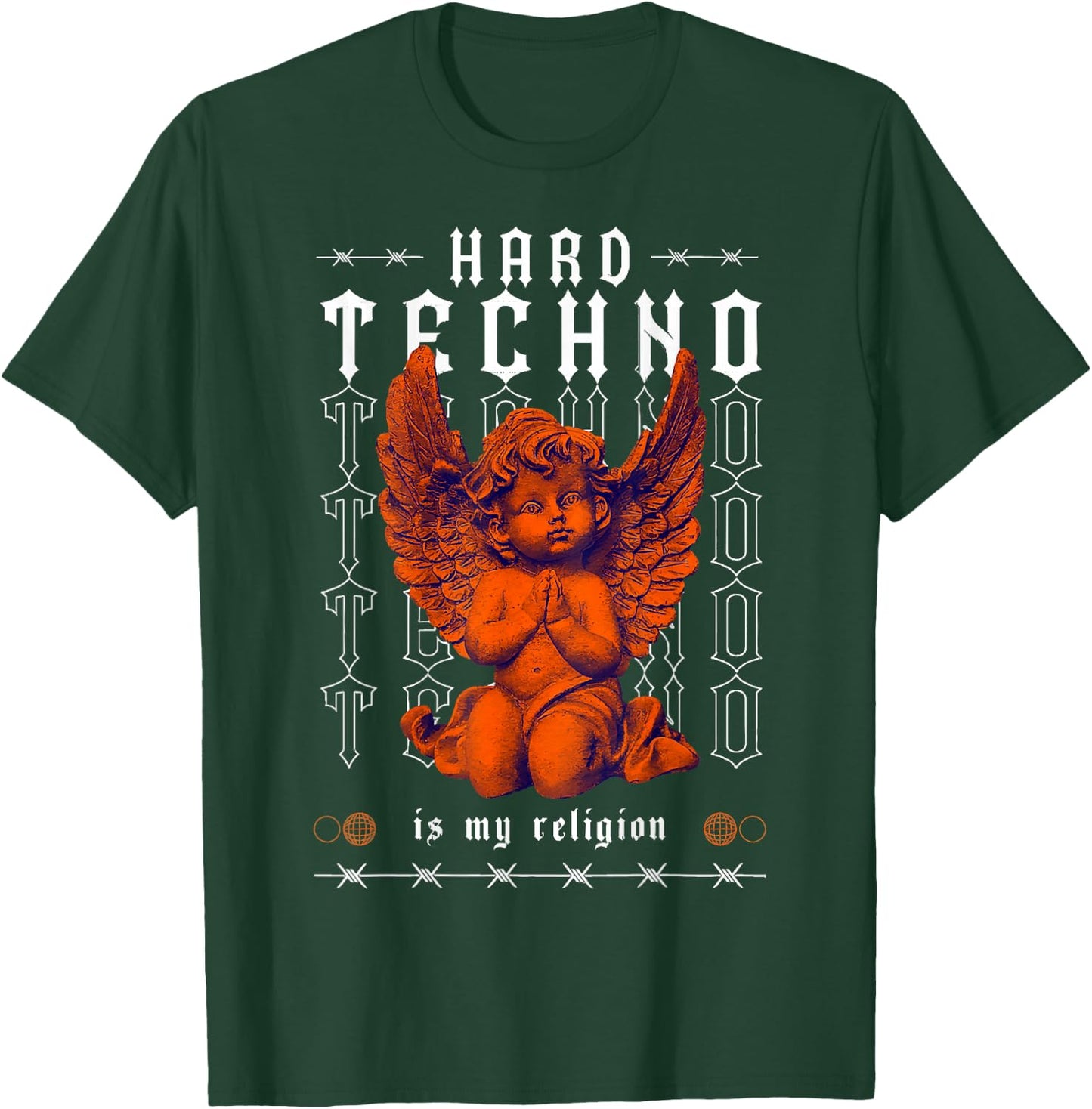 Hard Techno Is My Religion Camiseta -Adults Black Small T-Shirt - T-Shirt | Forest