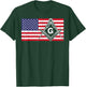 Vintage Masonic Shriner US Mason Flag Square and Compass T-Shirt - T-Shirt | Forest