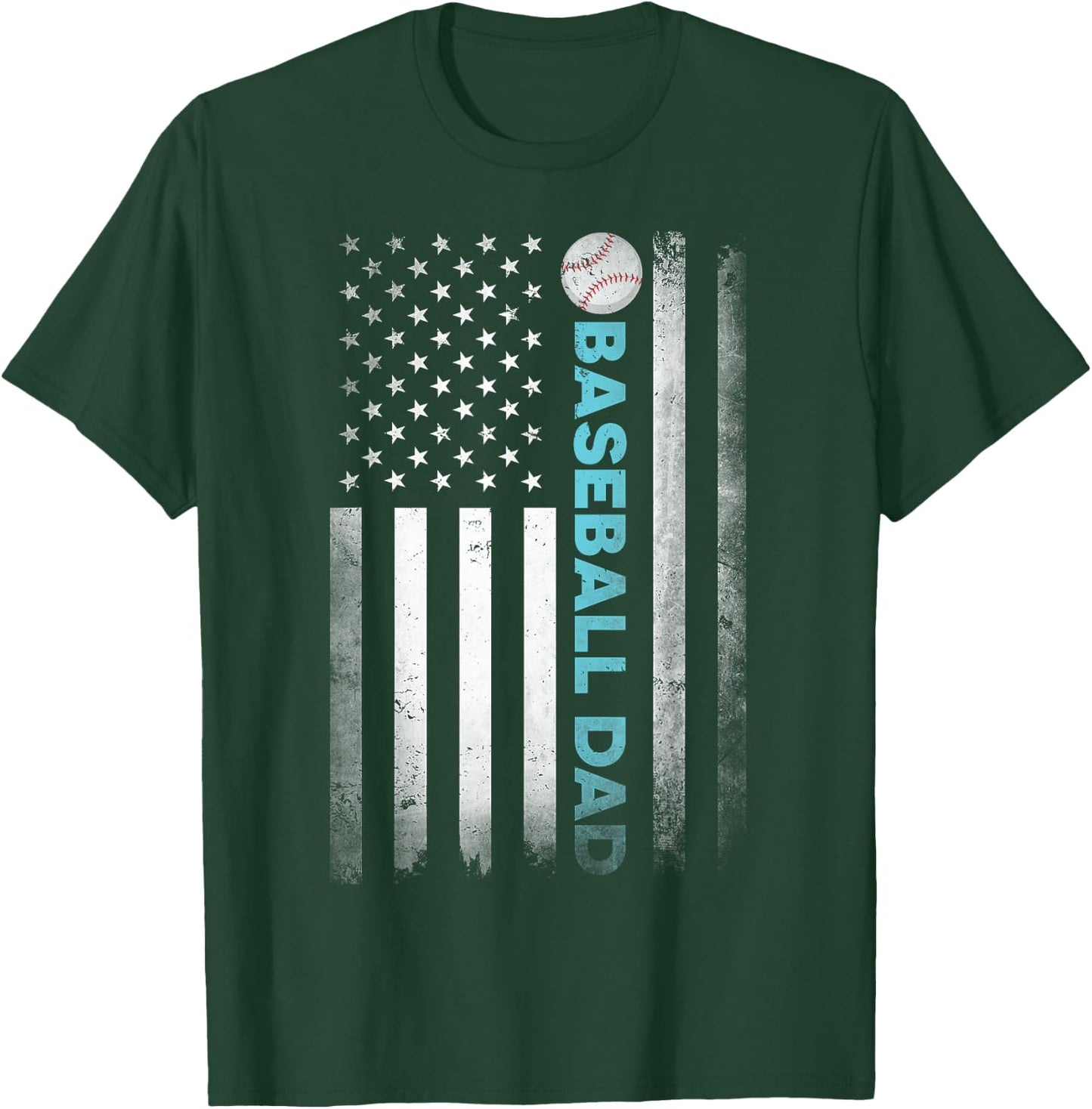 Funny Dad Fathers Day Baseball Dad T-Shirt - T-Shirt | Forest