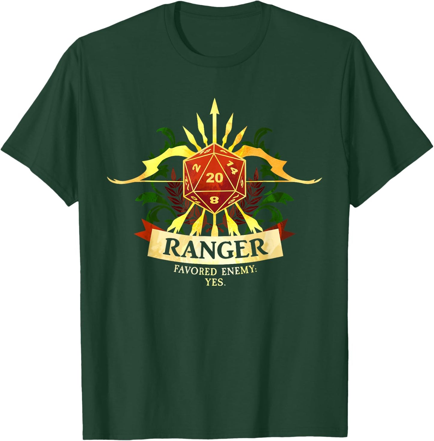 Ranger Fantasy RPG TRPG Gamer Class T-Shirt - T-Shirt | Forest