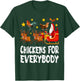 Chickens For Everybody Christmas Chicken Funny Xmas Santa T-Shirt - T-Shirt | Forest