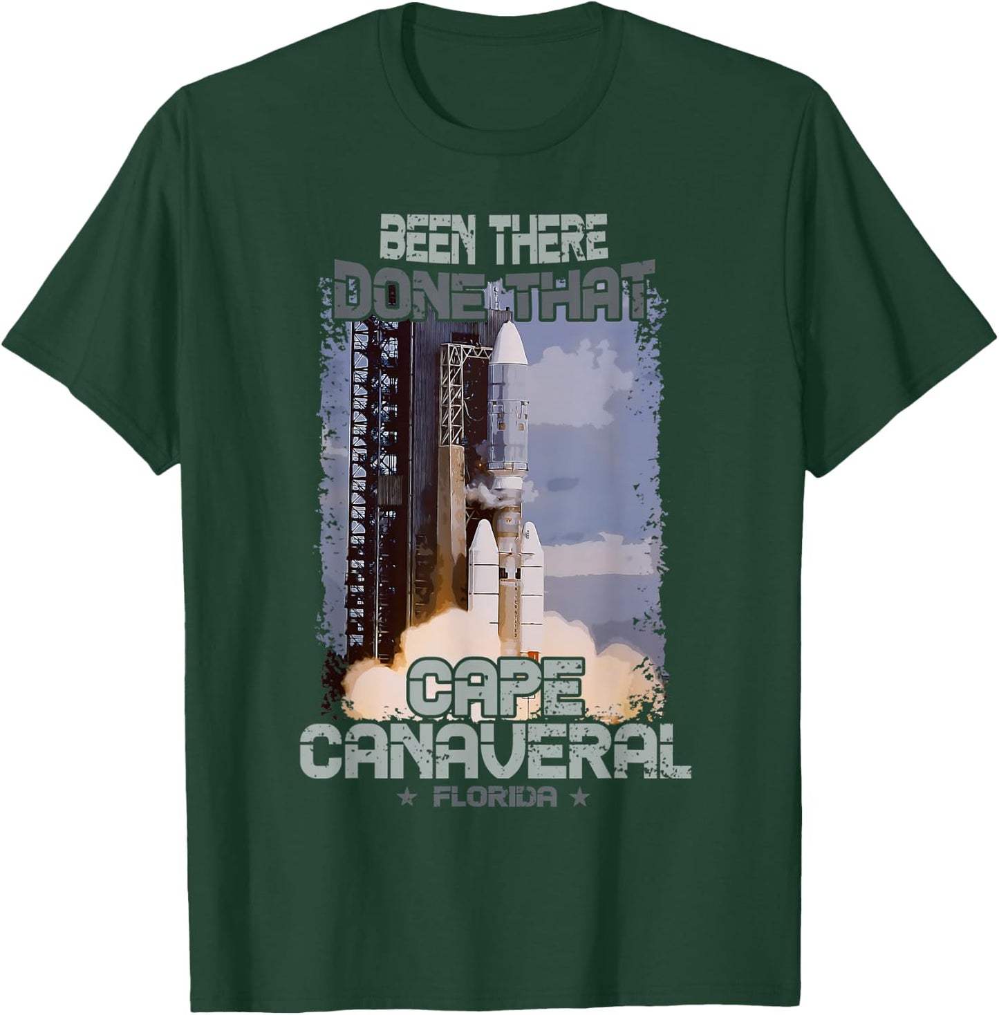 Cape Canaveral Space Station Spaceflight Launch T-Shirt - T-Shirt | Forest