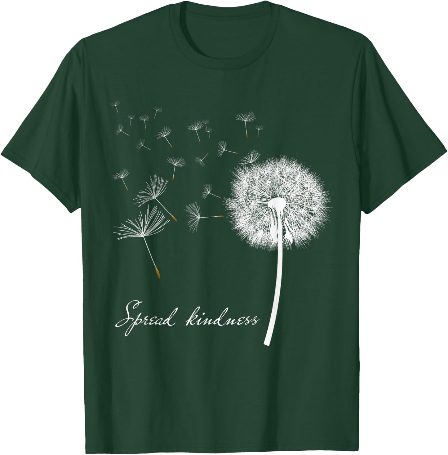 Spread Kindness Dandelion Blowing Flower Girl T-Shirt - T-Shirt | Forest