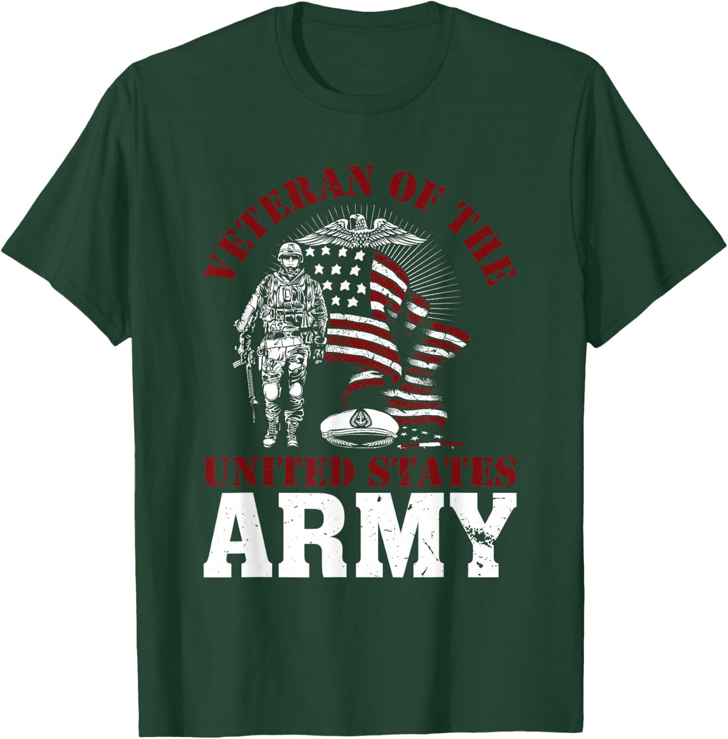 Veteran of the United States US Army Military Veterans T-Shirt - T-Shirt | Forest
