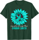 Ovarian Cancer Awareness Gift -Youth Awareness Black Small Modern Round Collar Short Sleeve Classic Fit T-Shirt - T-Shirt | Forest