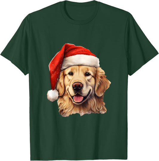 Christmas Golden Retriever - Golden Retriever Christmas T-Shirt - T-Shirt | Forest