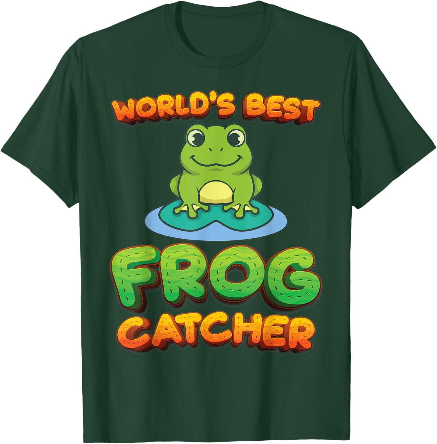 Frog Hunter Boys Girls Kids World's Best Frog Catcher Cute T-Shirt - T-Shirt | Forest