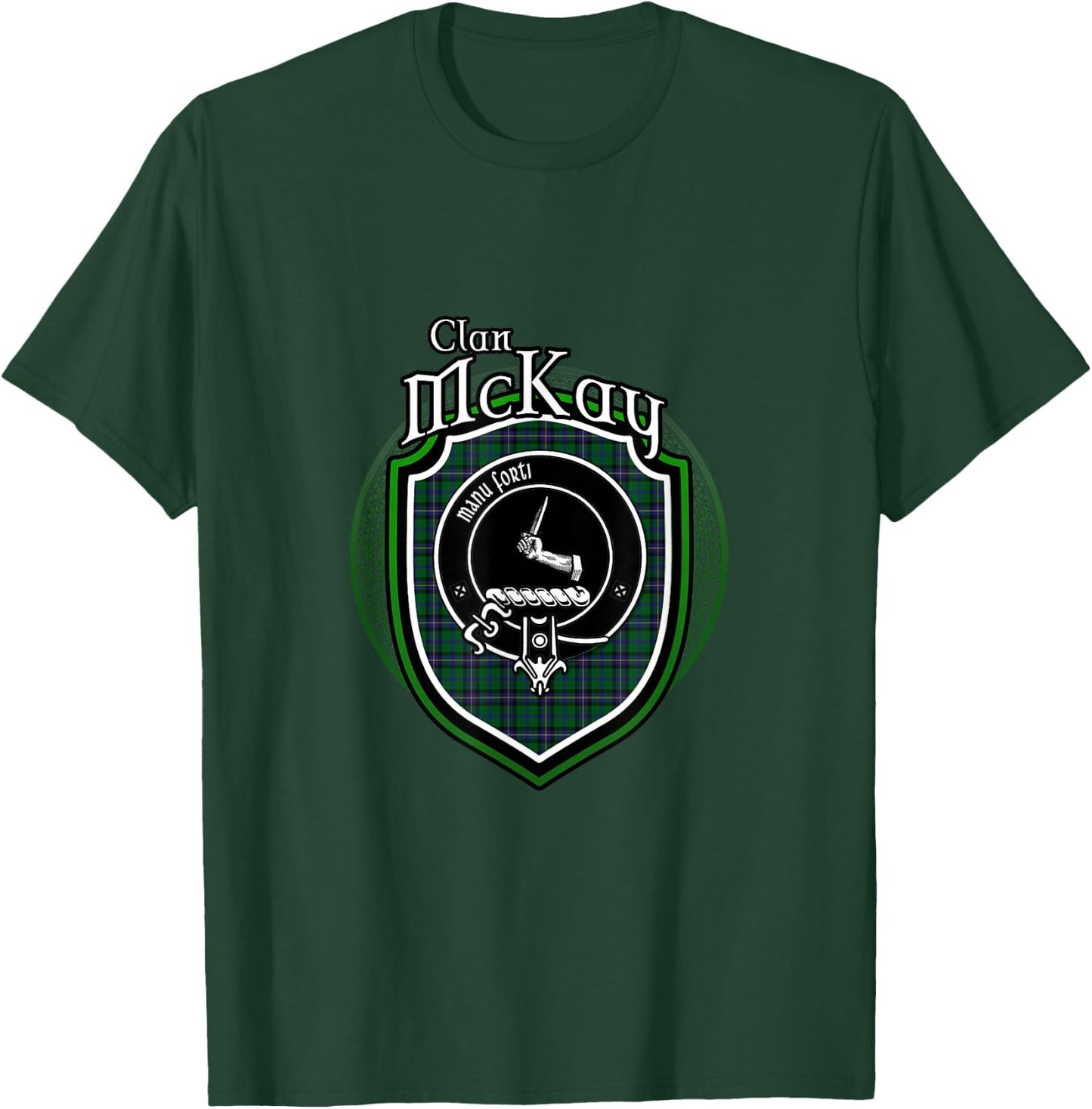 McKay Clan Crest | Scottish Clan McKay Family Crest Badge T-Shirt - T-Shirt | Forest