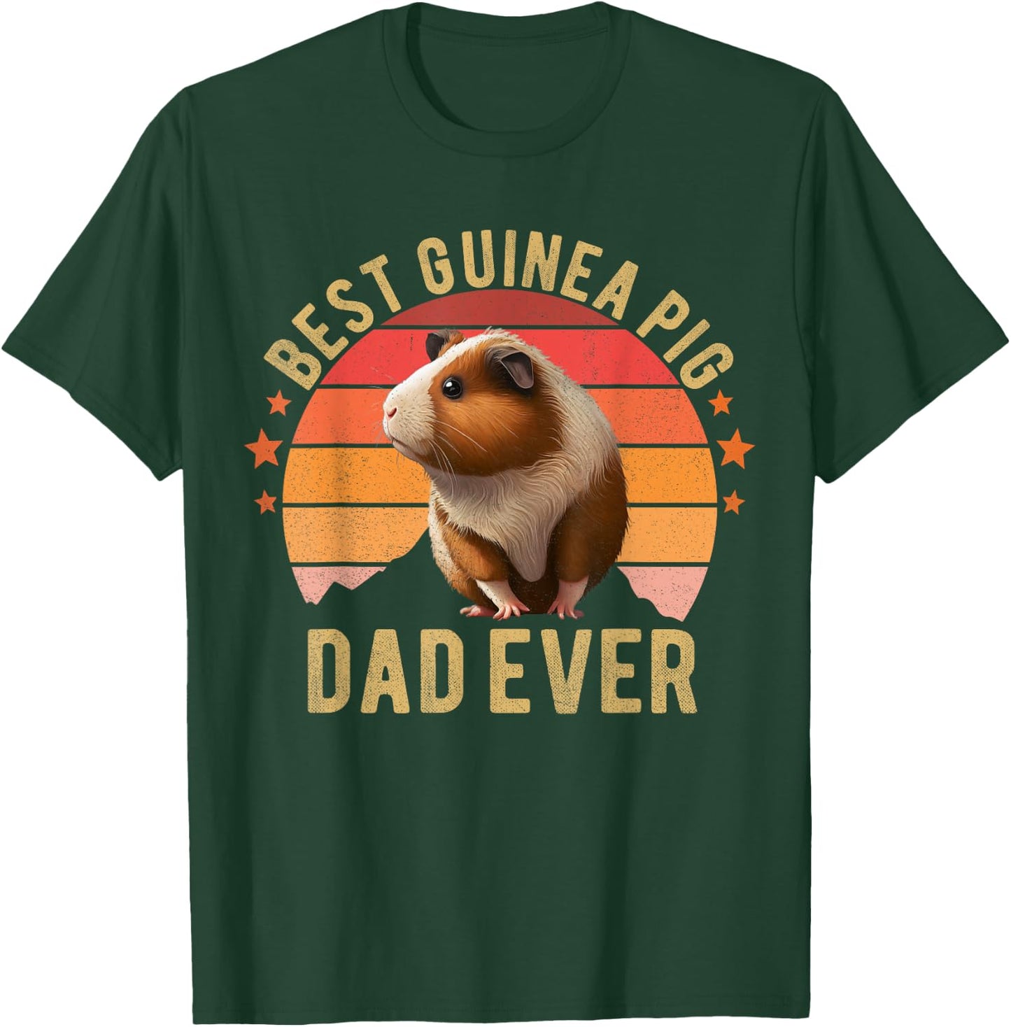 Best Guinea Pig Dad Ever Guinea Pig Shirt Furry Potato Cavy T-Shirt - T-Shirt | Forest