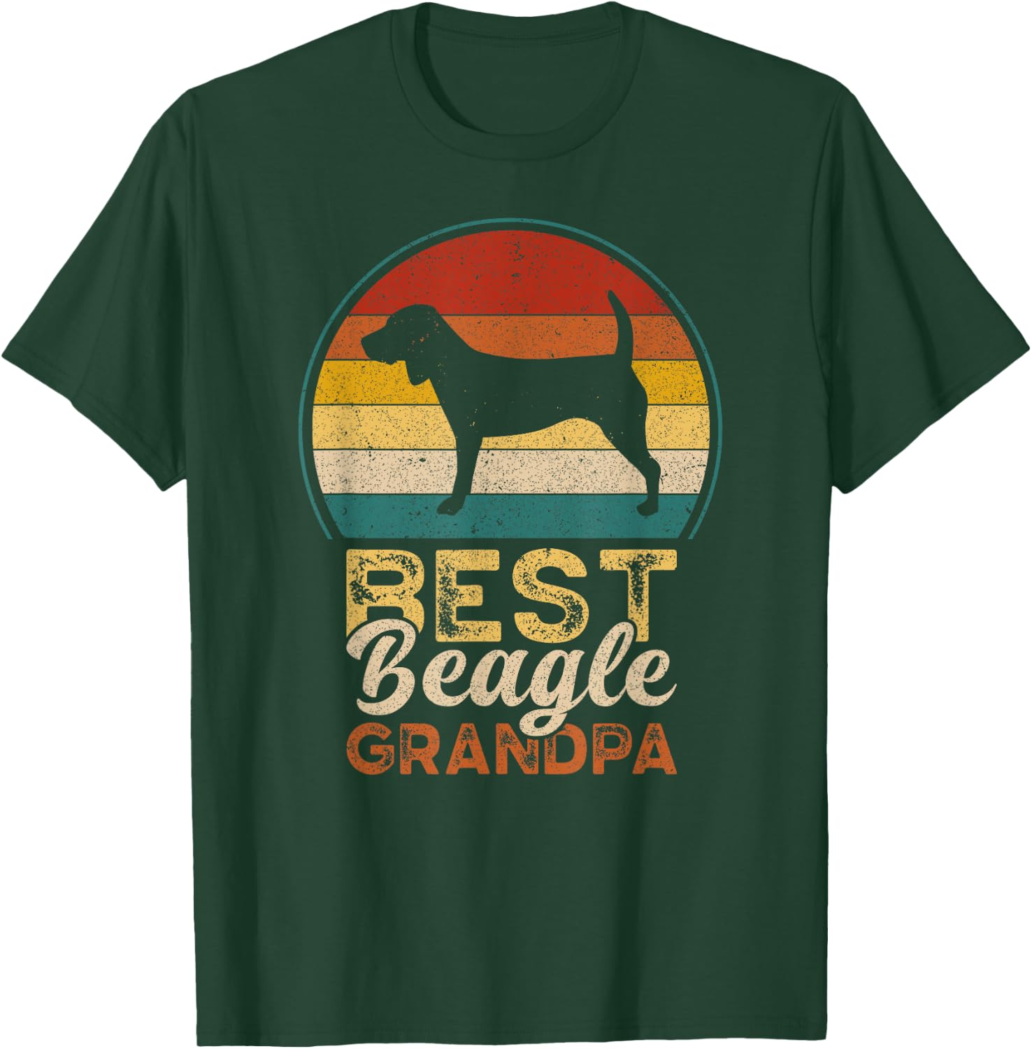 Best Beagle Grandpa, Father's Day, Grandfather Beagle T-Shirt - T-Shirt | Forest