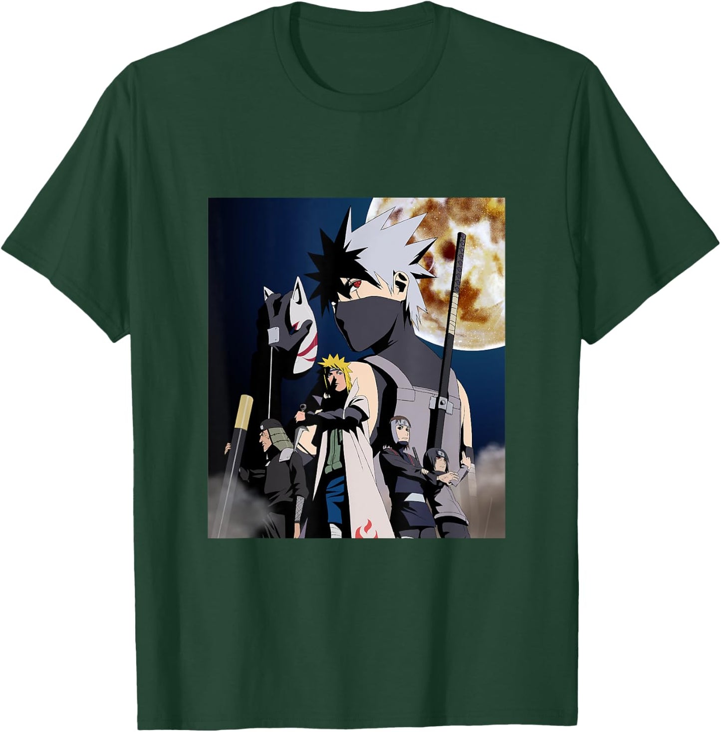 Naruto Shippuden Full Moon Hokage Clan Character Art T-Shirt - T-Shirt | Forest