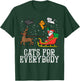 Cats for Everybody Christmas Cat Funny Xmas Women Santa T-Shirt - T-Shirt | Forest