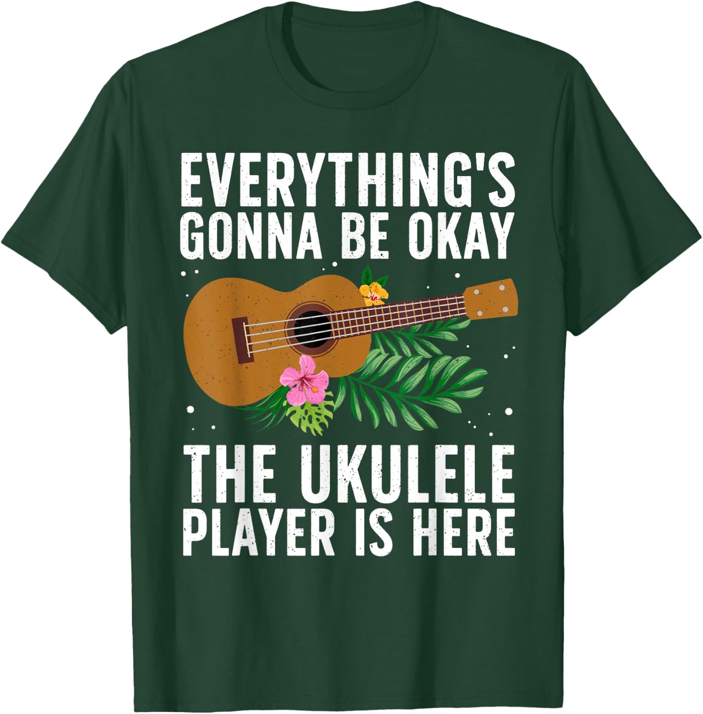 Cool Ukulele Player Design Women Uke Ukulele Lover T-Shirt - T-Shirt | Forest