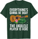 Cool Ukulele Player Design Women Uke Ukulele Lover T-Shirt - T-Shirt | Forest